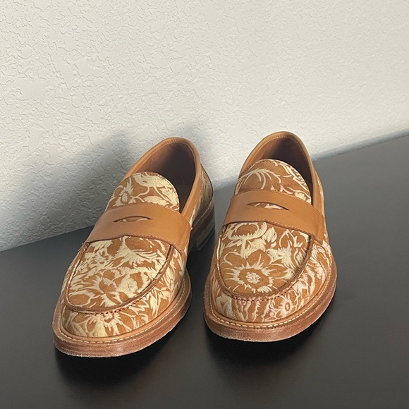Taft Brown and Tan Patterned Loafers - Picture 2 of 7
